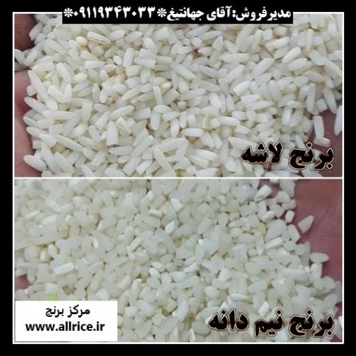 فروش برنج نیم دانه ارزان